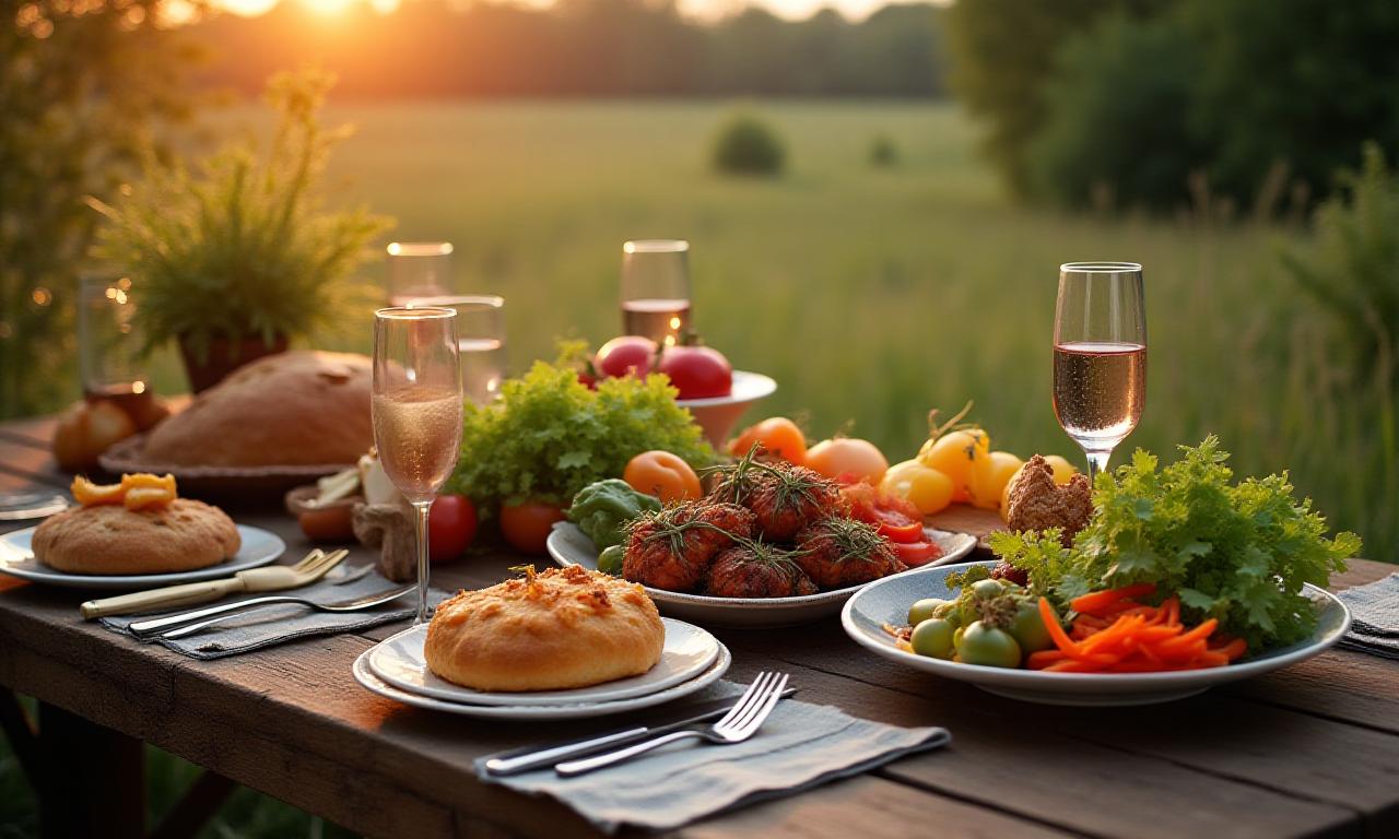 Farm to table dining experience in Canadian countryside